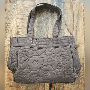 Thirty-One Brown Quilted Poppy Demi Purse Handbag